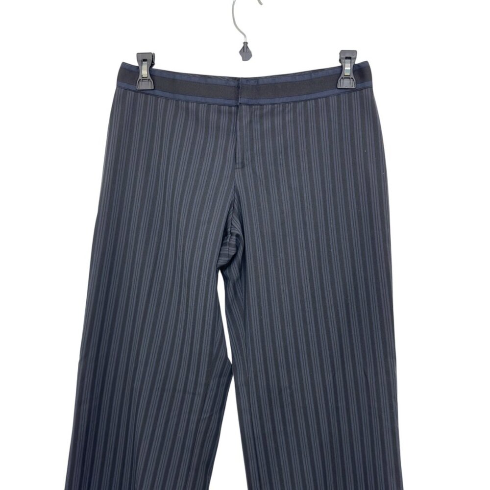 VINTAGE Nine West Cyndi Womens Black/Navy Striped Wide Legs Dress Pants SZ 6 - Picture 15 of 16